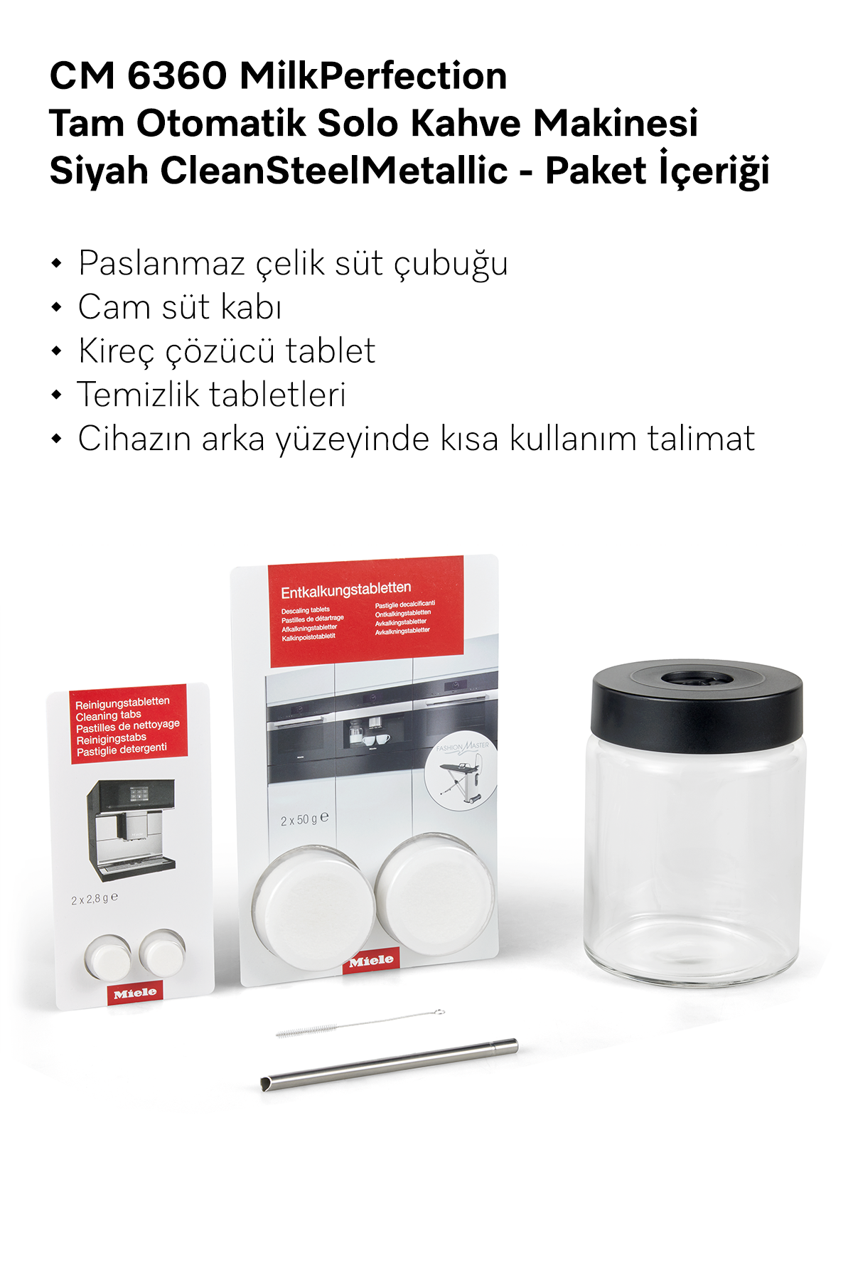  CM 6360 MilkPerfection Tam Otomatik Solo Kahve Makinesi - Siyah CleanSteelMetallic