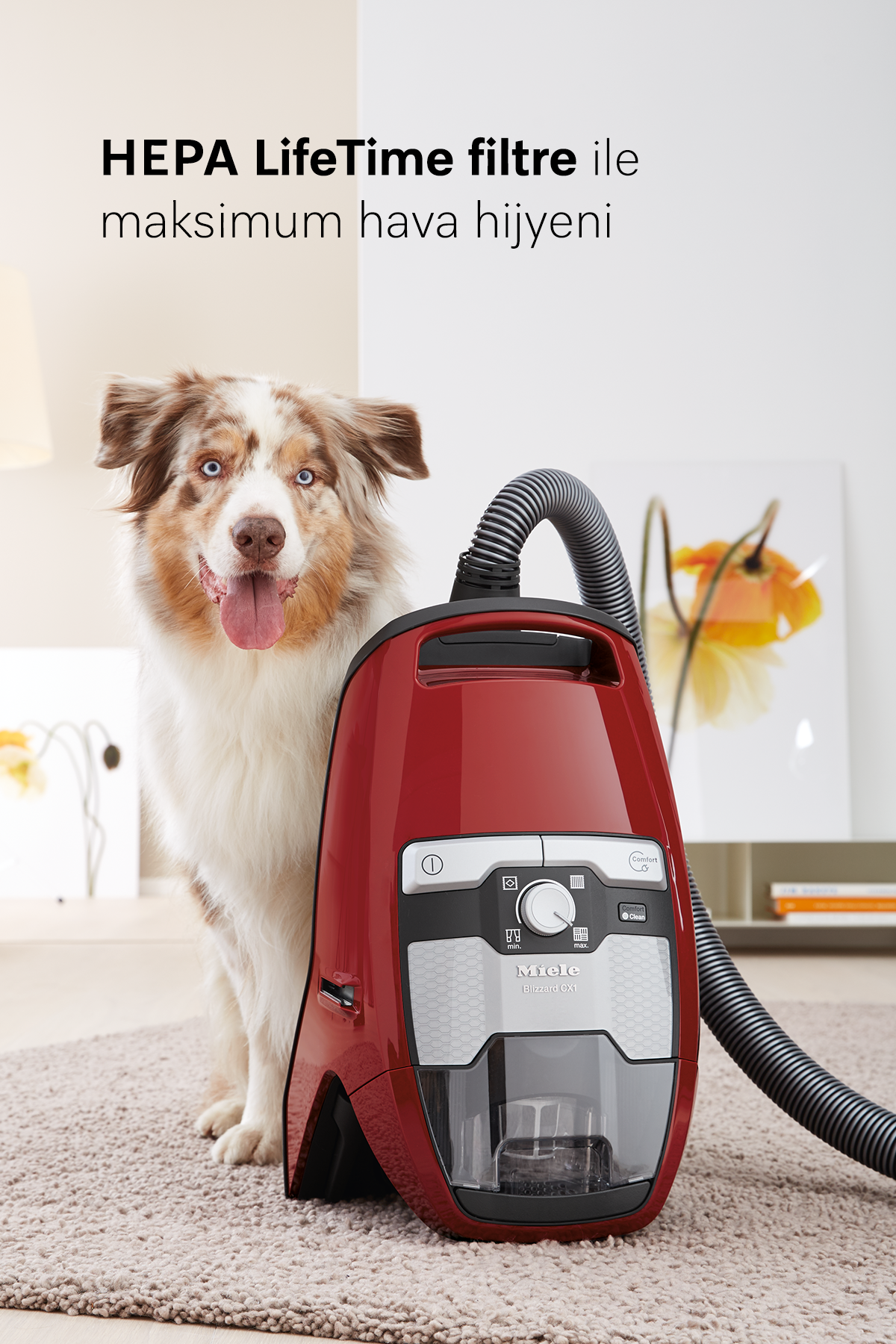  Blizzard CX1 Cat&Dog Mango Kırmızı - Toz Torbasız Süpürge