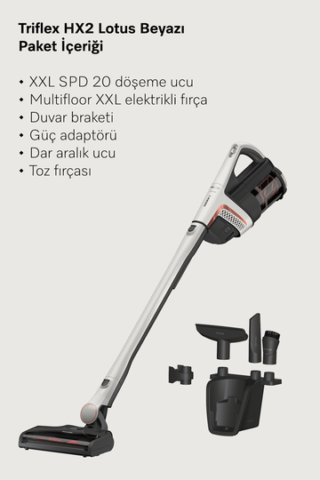 Triflex HX2 Lotus Beyazı - Şarjlı Dik Süpürge 11789650 | Miele