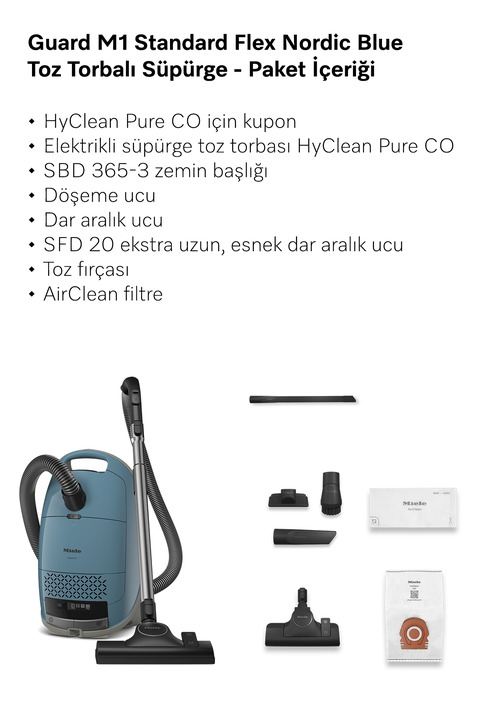  Guard M1 Standard Flex Nordic Blue - Toz Torbalı Süpürge