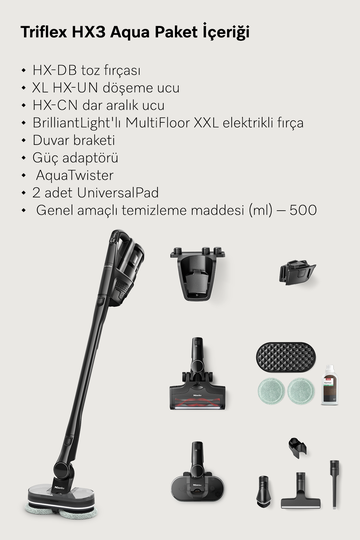 Triflex HX3 Aqua - Şarjlı Dik Süpürge 12878380 | Miele